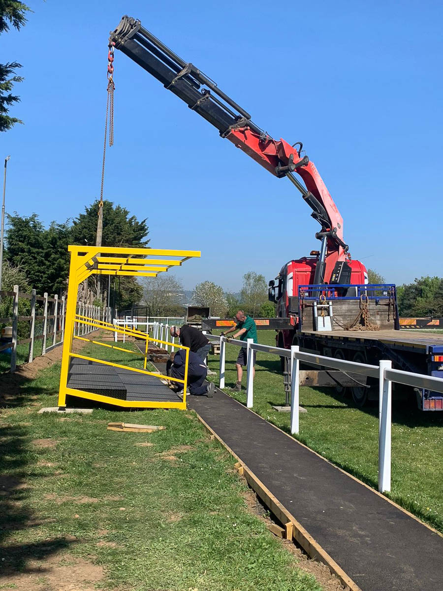 Working in a football stadium in Kent