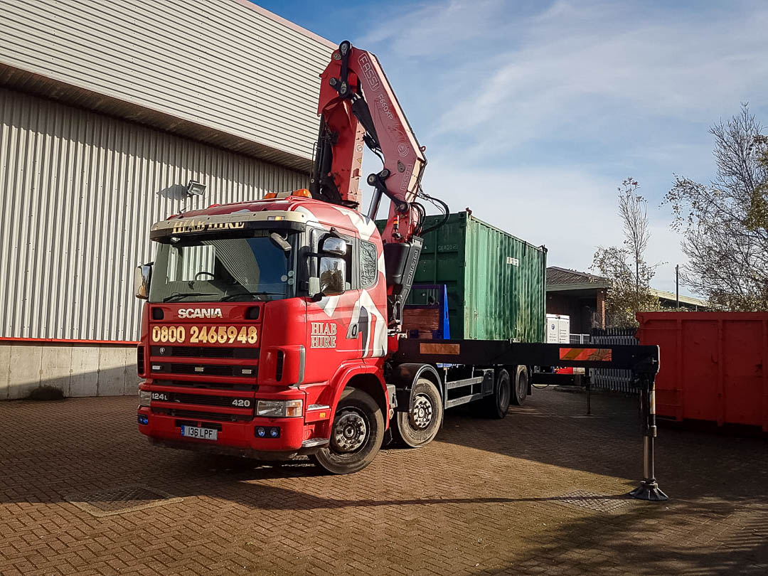 20 foot cabin transported from Deal to Essex