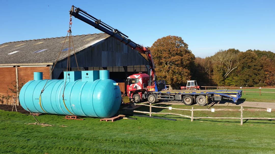 Brighton septic tank delivered from Colchester