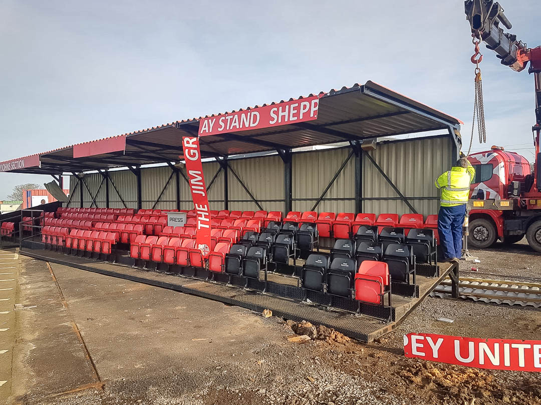 Reconstructing the Jim Gray football stadium at Sheppey Utd